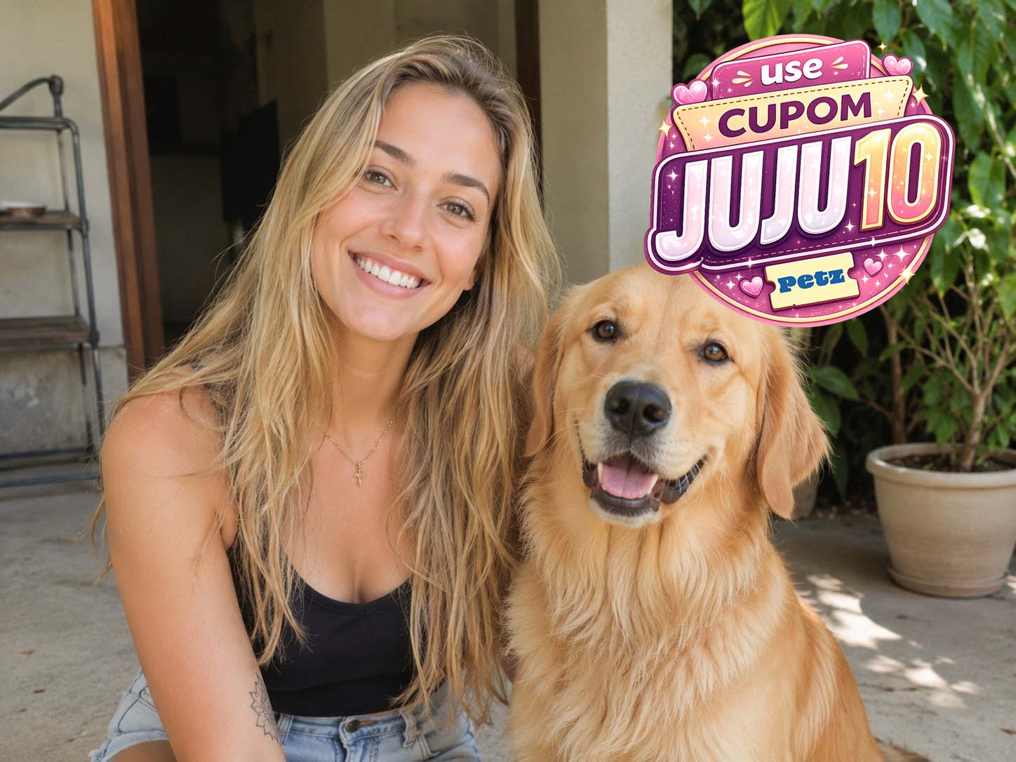 Gabriela, compradora Petz — cupom JUJU10